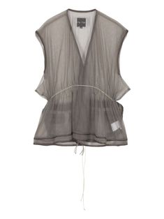 Find ACT Nº1 Sheer V-neck Waistcoat on Editorialist. taupe brown sheer V-neck front zip fastening sleeveless drawstring waist four front flap pockets straight hem Versatile V-neck Summer Outerwear, Brown Vest, City Shorts, Versace Outfit, Wool Vest, Outerwear Vest, Dress Watch, Summer Beach Wear, Sweaters Knitwear