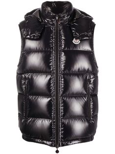 Moncler Gilet, Puffer Vests, Hooded Gilet, Vest Designs, Flight Jacket, Sleeveless Jacket, Quilted Vest, Down Vest, Designer Sneakers