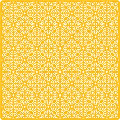 a square yellow and white pattern with swirls