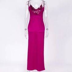 FREE SHIPPING Sexy Satin V Neck Maxi Dress Women Spaghetti Strap Sleeveless Backless Side Split Long Dresses Spring Lady Vestido JKP2097 Purple Spaghetti Strap Maxi Dress For Party, Sleeveless Satin Suspender Dress For Night Out, Purple Spaghetti Strap Maxi Dress For Night Out, Fitted Cami Maxi Dress For Party, Pink Halter Neck Slip Dress For Party, Pink Sleeveless Slip Dress With Straps, Pink Slip Dress With Straps For Night Out, Purple Sleeveless Evening Slip Dress, Pink Sleeveless Stretch Slip Dress