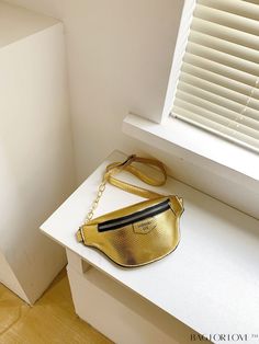 BagForLove - Letter Graphic Metallic Embossed Detail Fanny Pack with Funky Style Product Description Color Gold Details Chain Bag Size Medium Pattern Type Plain Closure Type Zipper Type Bum Bag Style Fashionable Material PU Leather Size Chart INCH CM Strap Length Bag Height Bag Width Bag Length 35.4 inch 5.5 inch 2.8 inch 10.2 inch Strap Length Bag Height Bag Width Bag Length 90 cm 14 cm 7 cm 26 cm Details Pictures Similar Products h2 { text-align: center; } /* æ¢è¡ */ li{ white-space: normal; word-break: break-all; word-wrap: break-word; } .red-box { width: 100%; display: flex; flex-direction: row; flex-wrap: wrap; justify-content: center; } .red-box > div { width: 190px; height: 250px; margin: 10px; } .red-box > div > a > img { width: 190px; height: 250px; } .size-box { width: 100%; ma Casual Gold Bags With Zipper Closure, Trendy Gold Bag For School, Casual Gold Bag For School, Casual Gold School Bag, Funky Style, Funky Fashion, Waist Bags, Word Wrap, Bum Bag