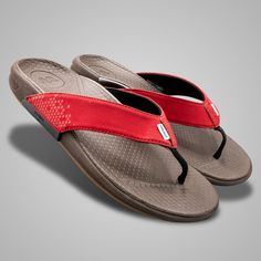 FitMyFoot Comfort Plus Flip Flops are easy to get, designed just for you and scientifically proven to reduce foot pain and improve stability. Award-winning FitMyFoot sandals are made to fit your unique feet and lifestyle. Our sandals provide the support that traditional flip flops lack. Go ahead, wear them all day, every day. We dare you. Order and get fitted from the convenience of your smartphone. Comfortable Red Sandals For Outdoor, Red Outdoor Sandals With Cushioned Footbed, Red Cushioned Sport Sandals For Outdoor, Red Cushioned Synthetic Flip Flops, Comfortable Red Sandals With Arch Support, Arch Support Sandals, Foot Pain, The Way You Are, Mens Sandals