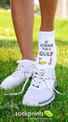 Now here's a fun little gift idea for a retiree who plans to spend many days ahead on the greens... Retirement Golf Socks!