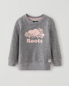 Our Original Crewneck Sweatshirt is a Roots favourite, made for little ones. It's super-soft and made for everyday. Ultra-soft fleece Organic cotton and recycled fibres Classic fit Ribbed trims Set-in sleeves Flocked iconic logo at centre front ABOUT 52% organic cotton, 48% recycled polyester fleece LOOK AFTER ME Reverse garment before washing or ironing Machine wash cold, gentle cycle with like colours No bleach Tumble dry low Low iron Do not iron decoration Do not dry clean | Roots Toddler Org Beaver Logo, Sweat Women, Ironing Machine, Sweatsuit Set, Sweatshirts And Hoodies, Sweat Shorts, Girl Sweatshirts, Hoodie Girl, Crew Sweatshirts