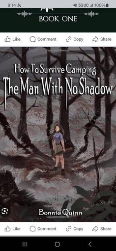 the man with no shadow is featured in this book cover for how to survive camping