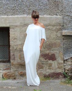 White Maxi Dress Beach Wedding Dress Boho Wedding Dress | Etsy White Maxi Dress Beach, Boho Wedding Dress Plus Size, Bridal Kaftan, Maxi Dress Beach, Ivory Maxi Dress, Wedding Dress Plus Size, Dress Boho Wedding, Wedding Dress Boho, Beach Wedding Dress Boho