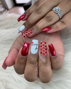 Valentine Nails Acrylic, Mom Nails, Baby Blue Acrylic Nails, Mani Inspiration, Nails Valentine, Valentine Nail, Kitty Nails, Glitter Nails Acrylic