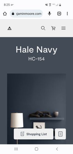 an image of a shelf with items on it and the text hale navy ho - 156