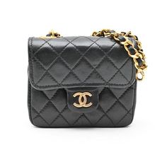 Chanel Matelasse Mini Chain Belt Leather Black Waist Bag Handbag [Size] W Approx. 8cm X H Approx. 7cm X D Approx. 3.5cm Belt Leather, Chain Belt, Chanel Bags, Waist Bag, Chanel Bag, Bags Handbags, Black And Brown, Chanel, Bag Lady