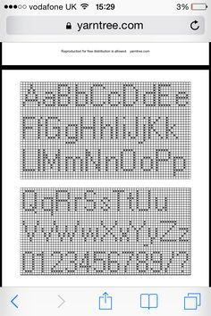 a cross stitch pattern on an iphone screen with the text,'i love you to be