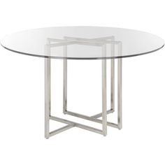 an oval glass table with metal legs