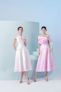 Sweet Heart Dress, Barbie Pink Color, Fashion Dresses Formal, Long Skirt Fashion, Sleeveless Skirt, Boat Neck Dress, Elegant Midi Dresses, Modern Girl, High Waist Dress