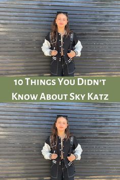 two girls in black jackets with the words 10 things you didn't know about skykatz