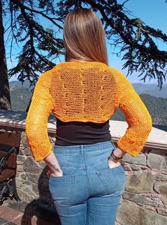 Yellow Bolero Shrug, Knit shrug, Dress cover up, Women loose summer shrug, Women's bolero, Summer Shrug. Knit Shrug Bolero, Knit Loose Bolero Shrug  READY TO SHIP. Very light beautiful handmade shrug bolero with light sparkle will not remain unnoticed and will perfectly complete your outfit. Elegant shrug. This shrug, is a good cover up for the Spring and Summer season.  Ready to be shipped. Fits to the following sizes: X - XL European. The sizes are as follows (approximately): Length across end Fitted Cropped Open Knit Cardigan, Crochet Long Sleeve Summer Shrug, Long Sleeve Crochet Shrug For Summer, Summer Crochet Long Sleeve Shrug, Fitted Crochet Shrug For Summer, Spring Open Knit Stretch Shrug, Stretch Open Knit Shrug For Spring, Fitted Open Knit Shrug For Fall, Summer Cropped Stretch Shrug