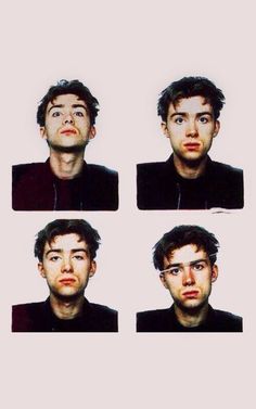 four different shots of a man's face with multiple expressions on the same photo