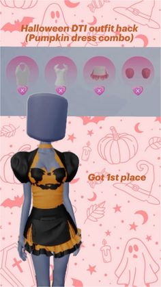 DTI pumpkin outfit hack (no vip) Lady Glitter Sparkles, Halloween Fashion Outfits, Fancy Dress Code, Season Calendar, Vip Dress, Halloween Costumes To Make, Pumpkin Dress, Pumpkin Outfit, Aesthetic Roblox Royale High Outfits