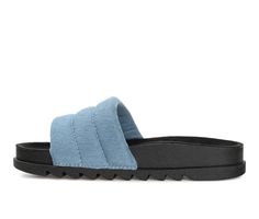 A comfortable sandal that you can wear to the pool or the park. The Lazro by Journee Collection is a sporty slide with a 4 mm Tru Comfort Foam™ insole made for comfort and ease. Puffed straps add a nostalgic touch to the design. Man-made puff upper with ribbed detail, Slide on style for easy entry, Approx. 1.5\ sole, Open / round toe, Tru Comfort Foam™ formed footbed, Man-made treaded outsole for added traction | Women's Journee Collection Lazro Sandals in Blue Size 8 Summer Slides With Rubber Sole And Foam, Foam Slides With Removable Insole, Casual Foam Slides For Spring, Spring Casual Foam Slides, Foam Slide Sandals With Rubber Sole, Sporty Foam Sandals For Summer, Casual Slides With Removable Insole, Foam Slides With Rubber Sole, Spring Foam Slides With Non-slip Details