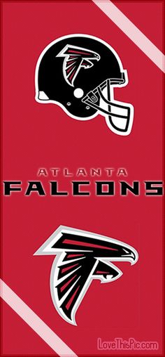 two atlanta football helmets are shown in this image