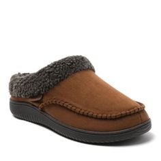 Relax no matter the weather with these unique, temperature regulating clogs. Easy on/off designs add a touch of extra convenience to your memory foam slippers, and when its time for a quick refresh, these machine washable slippers are a breeze to clean. | Dearfoams Men's Marshall Microsuede Moc Toe Clog with Berber Cuff, Large Washable Slippers, Foam Slippers, Quilted Sweatshirt, Indoor Outdoor Slippers, Mens Clogs, The Marshall, Outdoor Slippers, Clog Slippers, Mens Shoes Boots