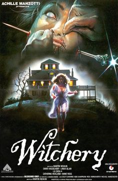 a movie poster for the film witchy with an image of a woman holding a knife