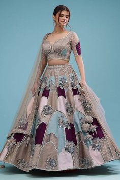 Lehenga Designs Latest, Sangeet Lehenga, Latest Bridal Lehenga, Contemporary Bridal, Multicolor Sequins, Wedding Lehenga Designs, Lehenga Designs Simple, Indian Bride Outfits, Designer Bridal Lehenga