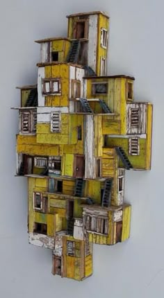 a drawing of a building made out of cardboard