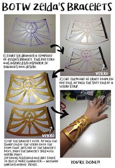 instructions for how to make zelda's braclets