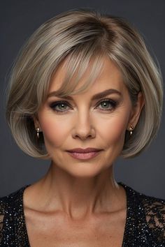 Blonde Highlights Short Hair, Short Bob Pixie, Haircut Gray Hair, Bob Pixie, Short Hair Highlights, Chin Length Hair, Bob Haircut For Fine Hair, Bob Hairstyles For Fine Hair, Haircuts For Medium Hair