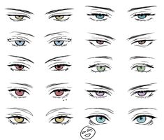 the different types of eyes are shown in this drawing lesson, which shows how to draw them