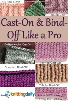 the knitting book cast - on and bind - off like a pro is available for purchase