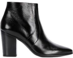 Modern Ankle-high Heeled Boots For Formal Occasions, Classic Ankle-high Heeled Boots For Office, Classic High Ankle Heels For Formal Occasions, Formal Boots With Block Heel And Heel Tab, Modern Formal Ankle-high Boots, Modern Ankle-high Formal Boots, Modern Ankle-high Boots For Formal Occasions, Formal Ankle Heeled Boots With Heel Tab, Heel Caps