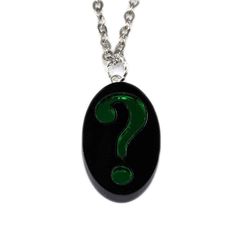 Black and Green Riddler Necklace Acrylic Necklace, Green Necklace, Work Hard, Necklaces, Pendant Necklace, Chain, Pendant, Green, Black