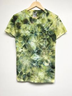 Hand made Tie-dye , 5.3 oz 100% cotton T-shirt, unisex/men size. Only one available.  If not satisfied, please contact me. Olive Watercolor, Watercolor Tie Dye, Shirt Tie, Custom Ties, Green Olive, Tie And Dye, Cool Jackets, Natural Dye, Tie Dye T Shirts