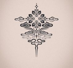 an ornate design on a white background