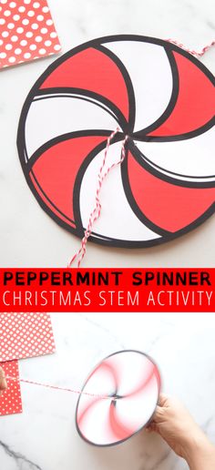 Christmas Paper Spinner | Little Bins for Little Hands Holiday Stem Activities, Christmas Science Activities, Paper Spinners, Christmas Stem Activities, Christmas Science Experiments, Elementary Stem Activities, Easy Christmas Craft, Make Your Own Paper, School Age Activities