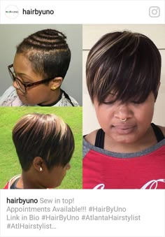 Quick Weave On Top Of Short Hair, Pixie Sew In Weave Black Women, Partial Quick Weave Black Women, Cute Short Pixie Quickweave Black Women, Quick Weave Black Women, Weave Black Women, 27 Piece Quick Weave Hairstyles 2022, Partial Quick Weave Pixie, Short Sew In