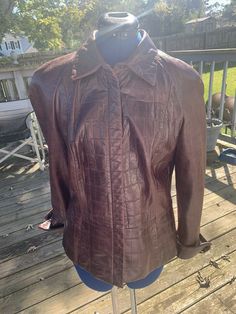 Worth 100 percent brown leather jacket Size8. Great condition as shown Brown Leather Jacket, 100 Percent, Brown Leather, The 100, Leather Jacket, Leather