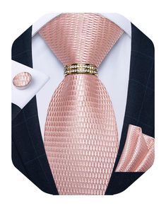 PRICES MAY VARY. 🎁【PURCHASE CONTAINS】Silk Rose Gold Tie+Woven Handkerchief+Cufflinks+Tie Ring+Gift Box.It's Proper gift for Christmas Day,Valentine's Day,Thanksgiving Day,Father's Day,Anniversary,birthday ect. 🎁【CLASSIC SIZE】Tie size:59x 3.15 inches(150cm x 8 cm), Pocket Square size: 9 x 9 inches(23*23cm),Cufflink Diameter:0.55 inches(1.4cm).Exquisite men's plain tie set for a variety of dress shirts and suit tuxedo. 🎁【MATERIAL and CRAFT】necktie and pocket square are made from Silk. 2000 stit Rose Gold Suit Men Wedding, Rose Gold Ties For Men, Black Tux With Pink Tie, Cufflinks For Father's Day Gift, Father's Day Jewelry Gift With Ties, Elegant Formal Ties For Father's Day, Elegant Party Ties For Father's Day, Elegant Adjustable Suit And Tie Accessories For Gifts, Silver Suit And Tie Accessories For Father's Day Gift