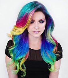 Unicorn Hair Color, Haircut For Square Face, Hot Hair Colors, Beautiful Hair Color