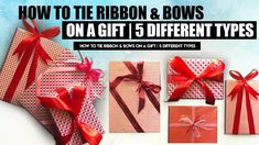 how to tie ribbon and bows on a gift 5 different types