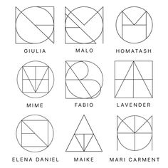 an image of different shapes that are in the shape of circles and rectangles