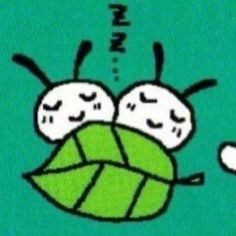 two bugs are sleeping on a leaf with the caption i'm in love