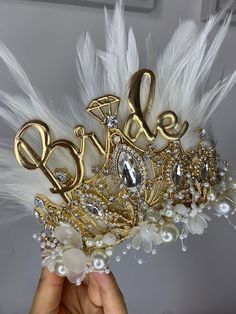 Diy Kids Decor, Crown Bride, Bridesmaid Headband, Bride Crown, Bridal Shower Outfit, Party Headband, Bride To Be, Hen Party