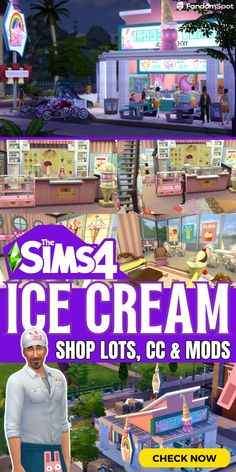 the game has an image of ice cream shop lots and mobs on it's front cover