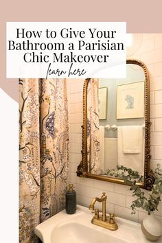 Learn How to Give Your Bathroom a Parisian Chic Makeover with stylish and sophisticated touches. Enhance your bathroom interior design and apartment bathroom decor with elegant Parisian style home decor elements. Bathroom French Style, European Bathroom Decor, Paris Inspired Bathroom, Parisian Powder Room French Style, Bathroom Decor Parisian, Parisian Apartment Aesthetic Bathroom, Parisian Apartment Bathroom, Parisian Bathroom Decor, Parisian Bathroom French Style