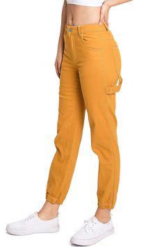 Size Info: 25=1, 26=3, 27=5, 28=7, 29=9, 30=11, 31=13Premium utility pants with a mid rise, slim fit and ankle length. Pockets on the front and back with a zip fly and button closure. Stretchy and comfortable fabric. CARE | Hand Wash Cold CONTENTS | 97% Cotton 3% Spandex MEASUREMENTS | 36"/91 cm Top to Bottom 27"/69 cm Inseam 9"/23 cm Rise (Size 26) MODEL | 5'8 - wearing a size 26 IMPORTED 115 Lbs, Ripped Mom Jeans, Distressed Mom Jeans, Kick Flare Jeans, Boyfriend Denim, Dad Jeans, Girlfriend Jeans, Acid Wash Jeans, Denim Joggers