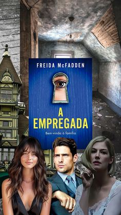 a collage of people in front of a sign that reads,'a impregada '