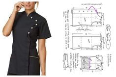 Scrubs Uniform Pattern, Indian Western Dress, Chef Jackets Design, Pattern Drafting Bodice, Medical Scrubs Fashion, Scrubs Pattern, Medical Scrubs Outfit, Scrubs Outfit, Coat Pattern Sewing