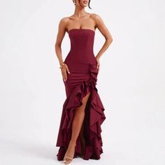 45722153812218|45722153976058|45722154008826 Asymmetrical Style, Off Shoulder Long Dress, Summer Elegant, Dress 2024, Party Dress Long, Ruffled Maxi Dress, 2024 Fashion, Maxi Dress Party, Crop Top Blouse