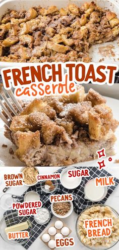 Easy French Toast Breakfast Casserole French Toast Breakfast Casserole, Easy Overnight French Toast, Breakfast Casserole French Toast, Overnight French Toast Casserole, Brunch Casserole Recipes, Easy French Toast, Homemade French Toast, Easy French Toast Recipe, French Toast Casserole Overnight